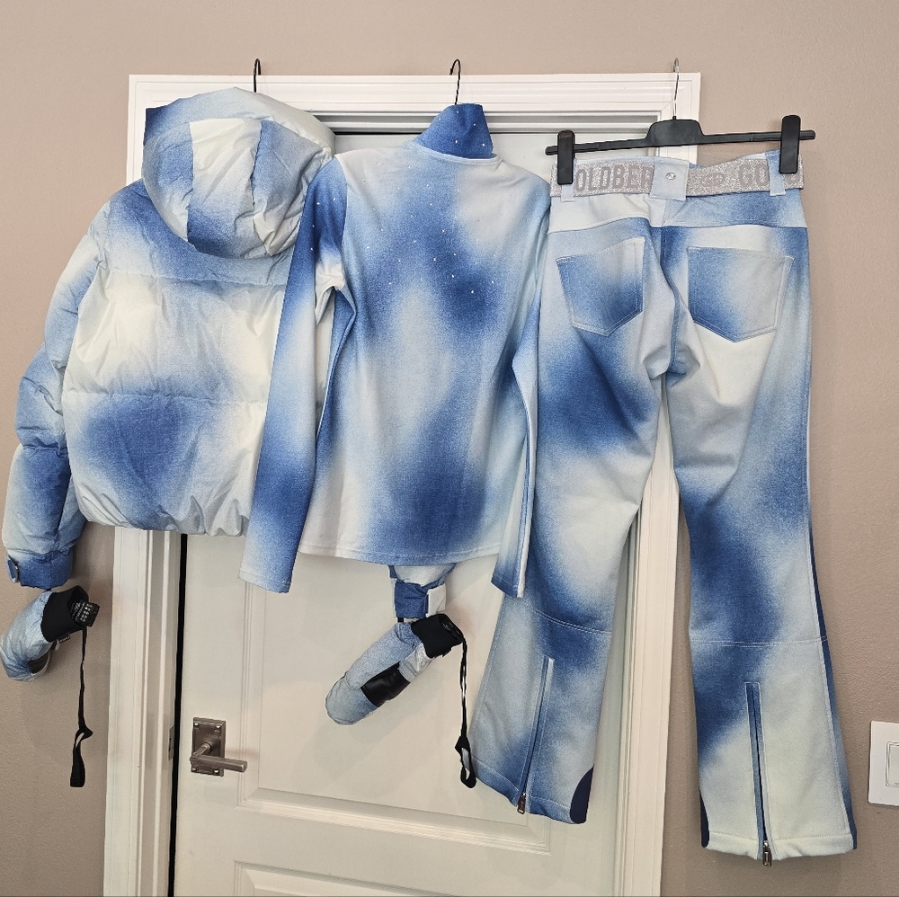 Goldbergh Blanchi Ski Pants Denim Jeans Blue Ciel Goldbergh Blue Ski Pants - Picture 15 of 16